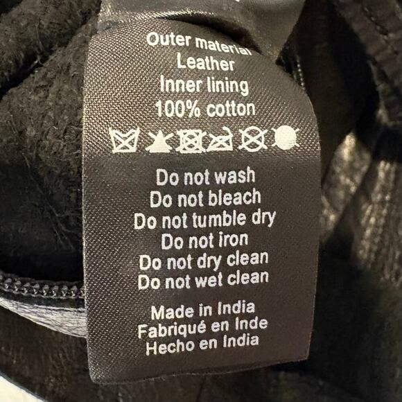 DAY & MOOD ANTHROPOLOGY Tote Leather Blk Oversized Witchy Slouchy Goth Grunge - Picture 6 of 10